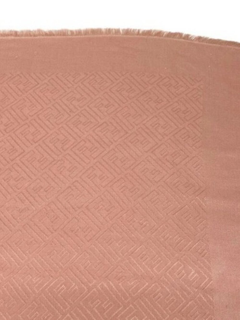 FENDI Zucca FXT924 Pink Silk Wool Scarf - Picture 6 of 6